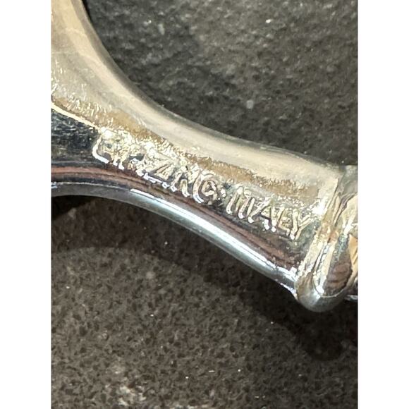 EP ZINC Italy Vintage Serving Spoon and Fork Set Salad Twisted Silverplated 9.5" - Picture 6 of 8